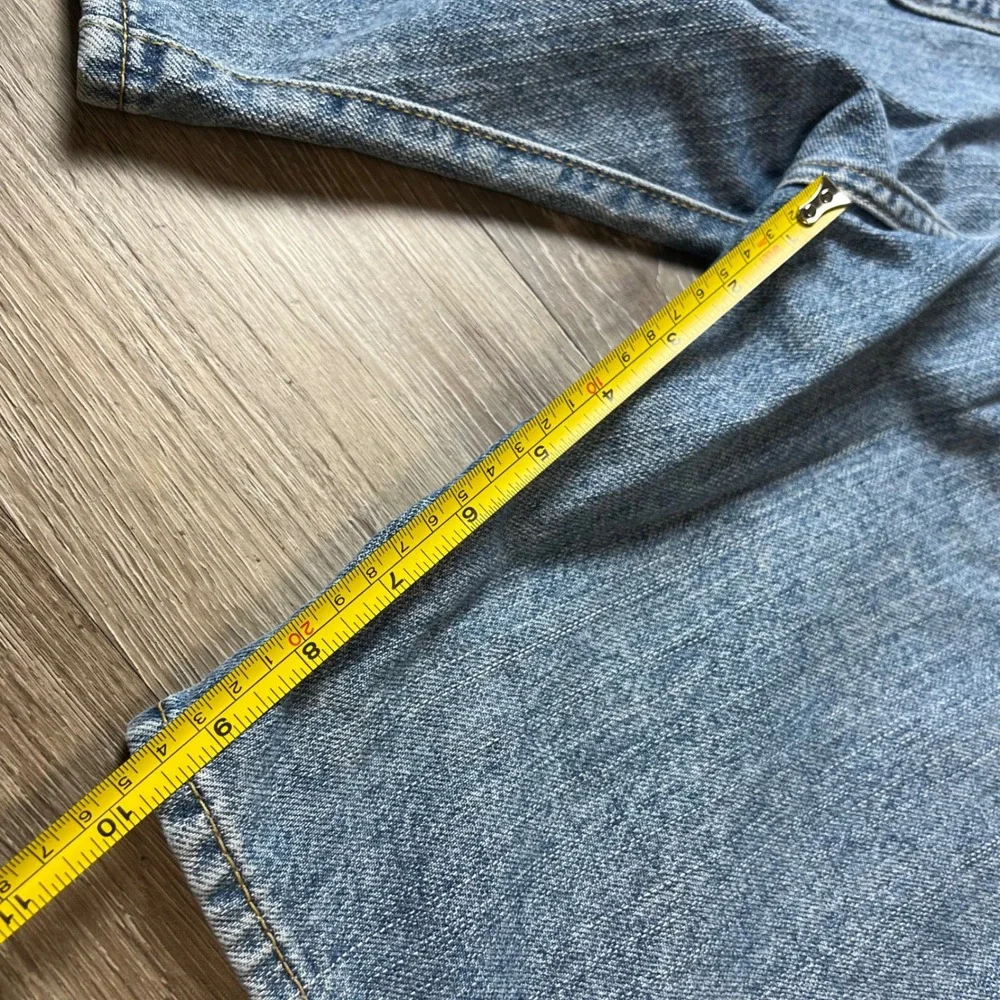 Levis 505 Denim Shorts Mens 36 Light Blue Straight Fit Cotton Jorts Casual